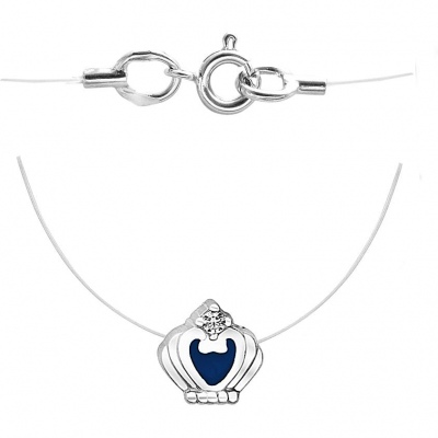 

Колье из серебра 40 см Эстет 01Л151707Э-2, фианит, 01Л151707Э-2
