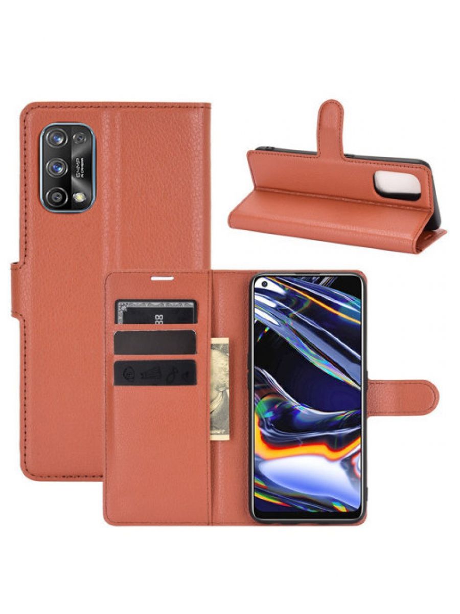 

Brodef Wallet чехол книжка для Realme 7 Pro красный