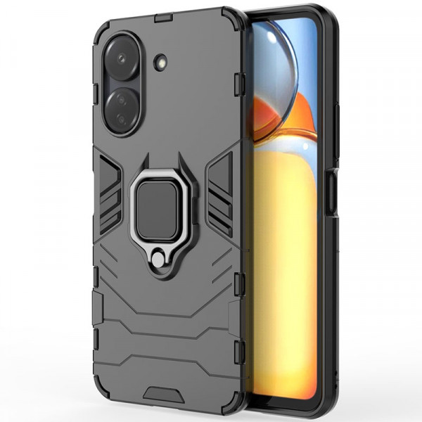 

Противоударный чехол Transformer Ring для Xiaomi Redmi 13C / Poco C65 4G, черный, Transformer Ring