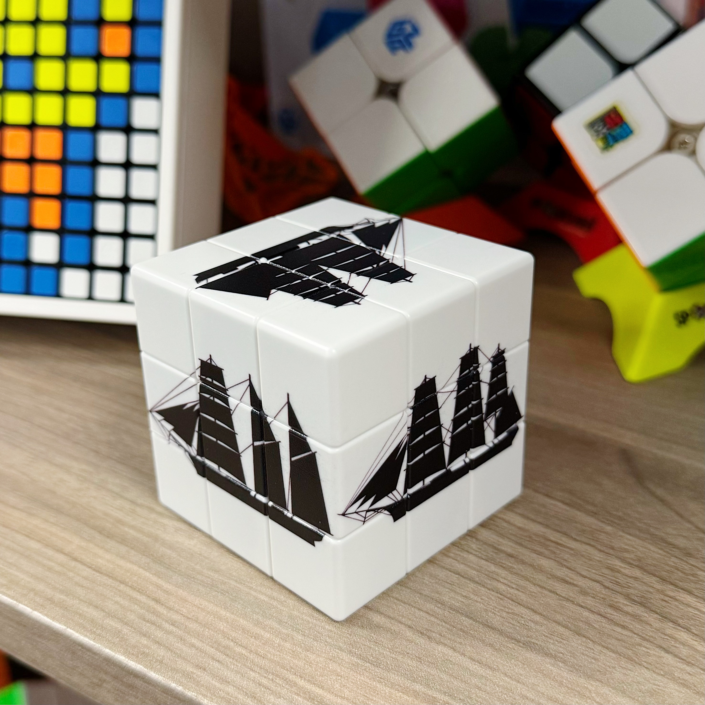 Кубик Рубика SPEEDCUBES 3x3x3 Sailboats cube с парусниками