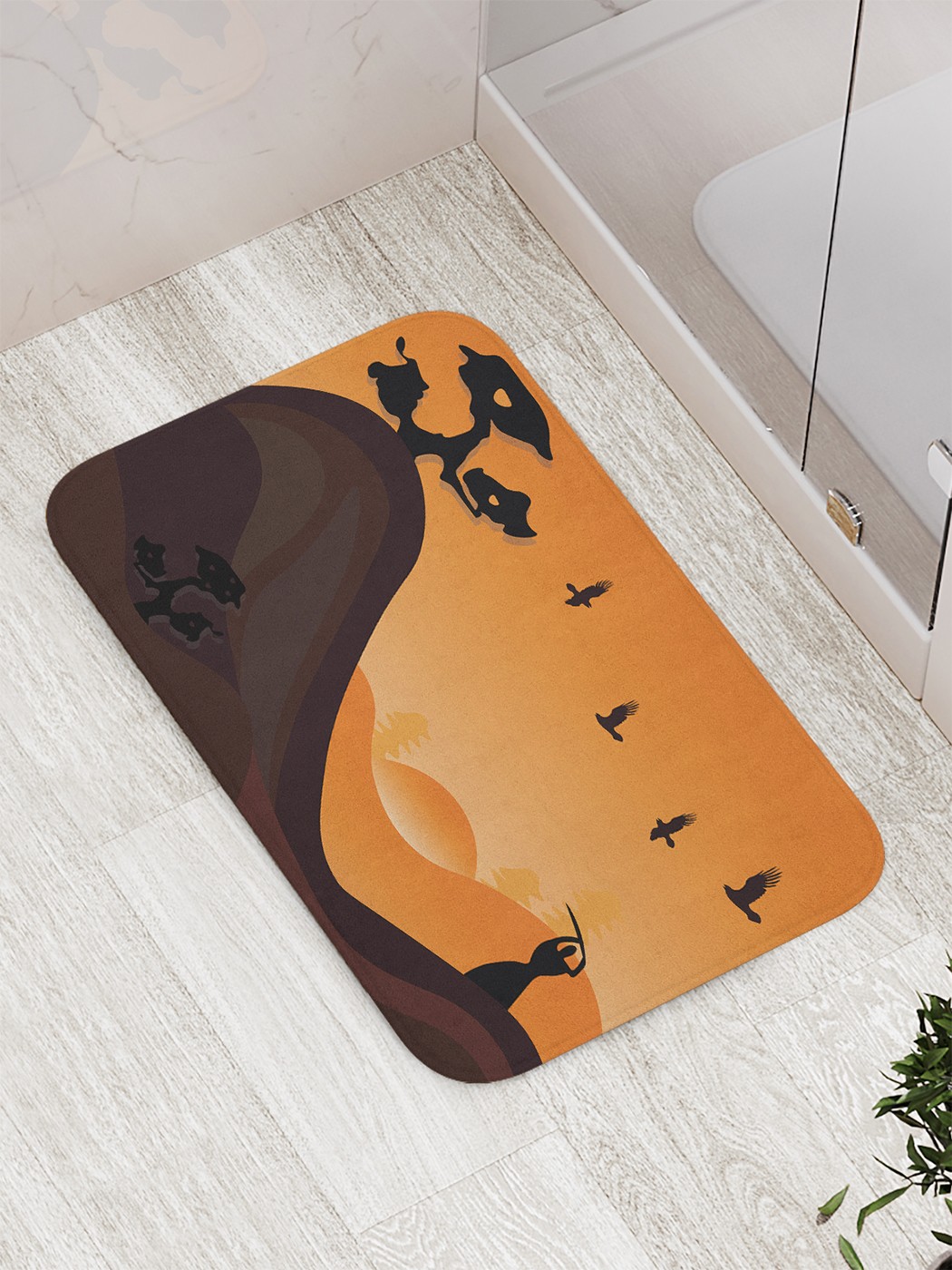 

bath_66325 Коврик противоскользящий для ванной, сауны, бассейна, 77х52 см