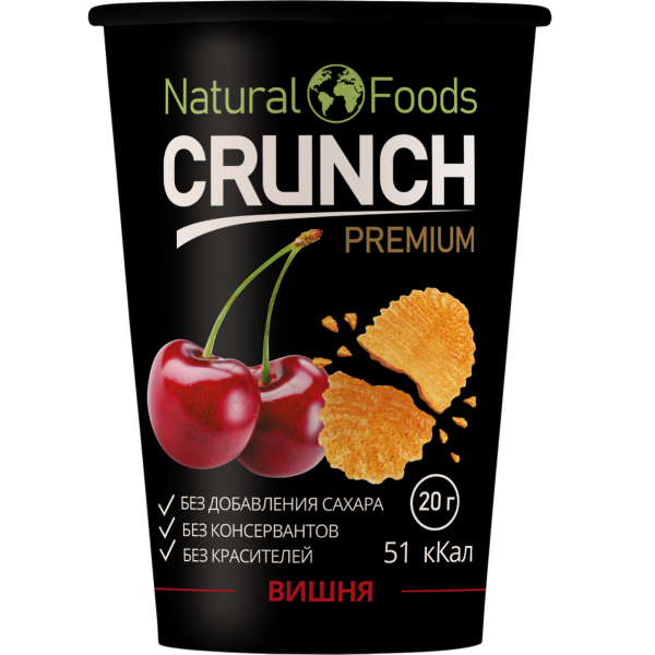 

Фруктовые чипсы CRUNCH без сахара, вишня 20г. 1/72