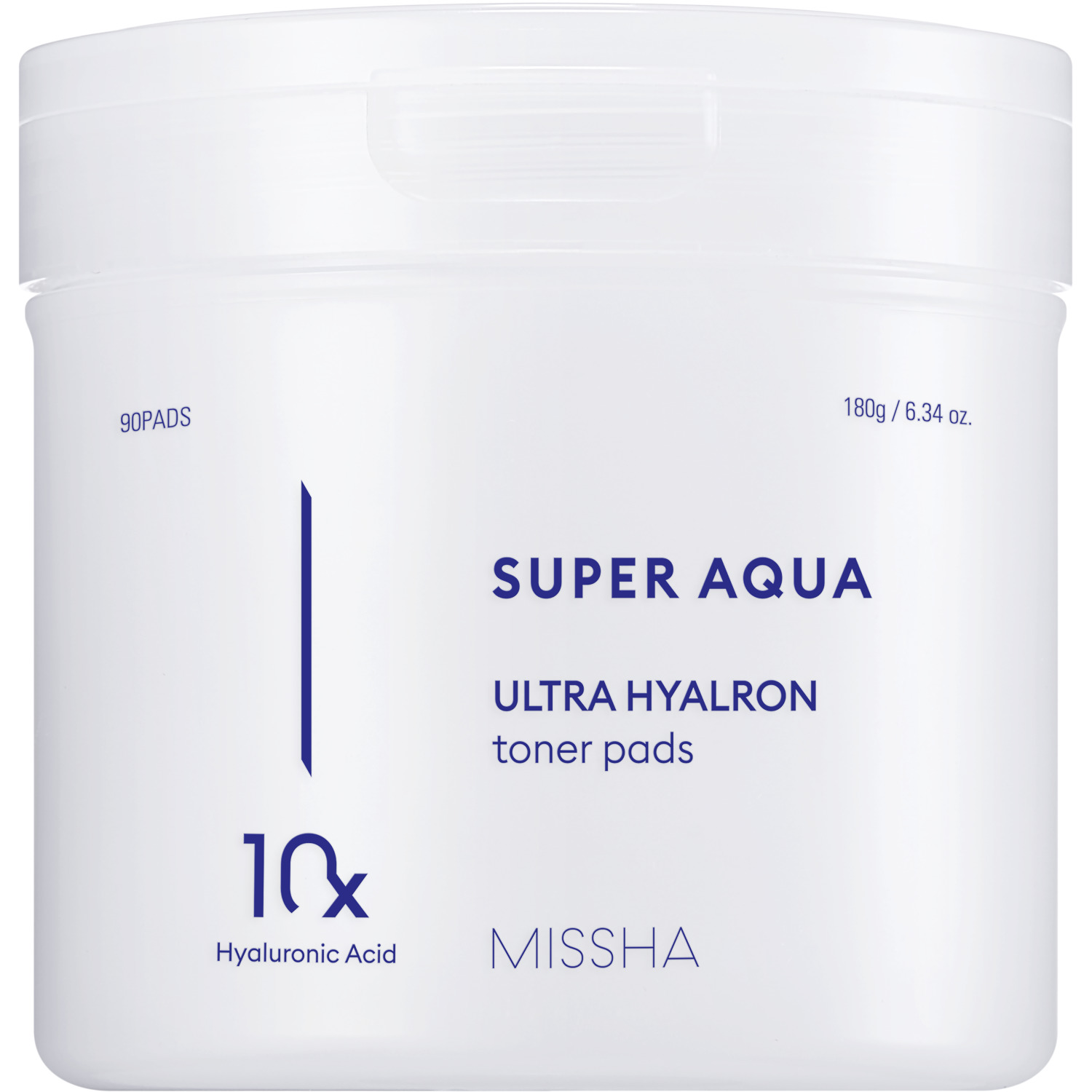 Тонер-пэды для лица MISSHA Super Aqua Ultra Hyalron увлажняющие, 90 шт