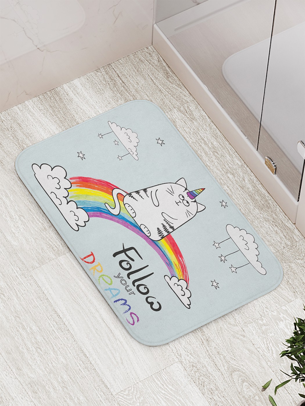 

bath_66299 Коврик противоскользящий для ванной, сауны, бассейна, 77х52 см