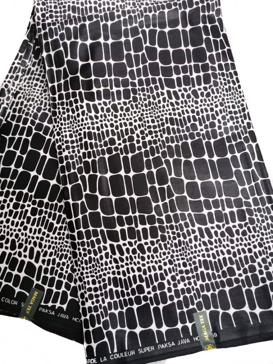 Хлопковая ткань Etnotextil Digital Wax Print Black Leopard 1,7 х 5,5 м.