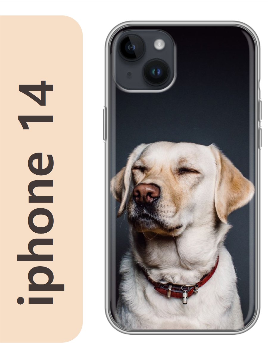 

Чехол на Apple Iphone 14 лабрадор 823, Прозрачный, Iph14dogs