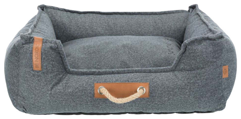 

Лежак с бортиком Trixie BE NORDIC Fohr серый для животных 120 х95 см