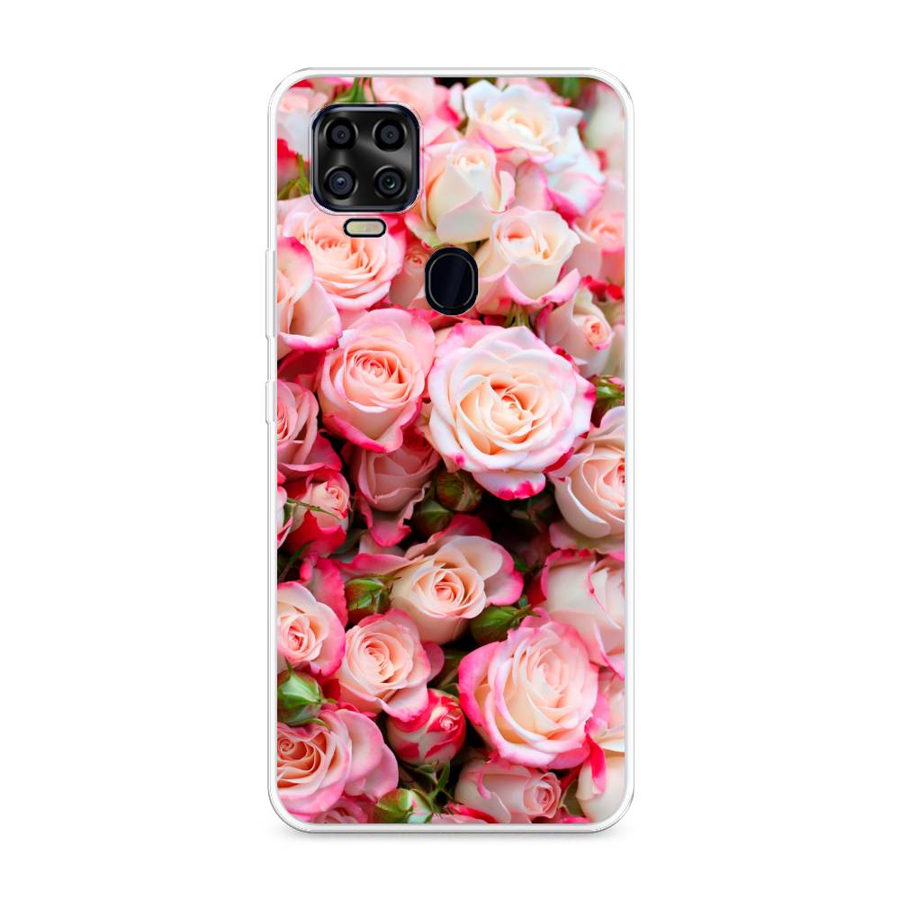 

Чехол на ZTE Blade V2020 "Много роз", Розовый, 134350-2