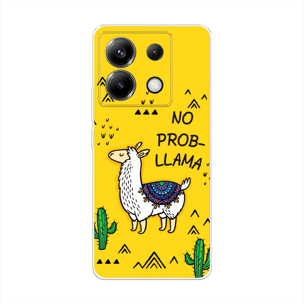

Силиконовый чехол "No probLLama" на Xiaomi Poco X6, Желтый