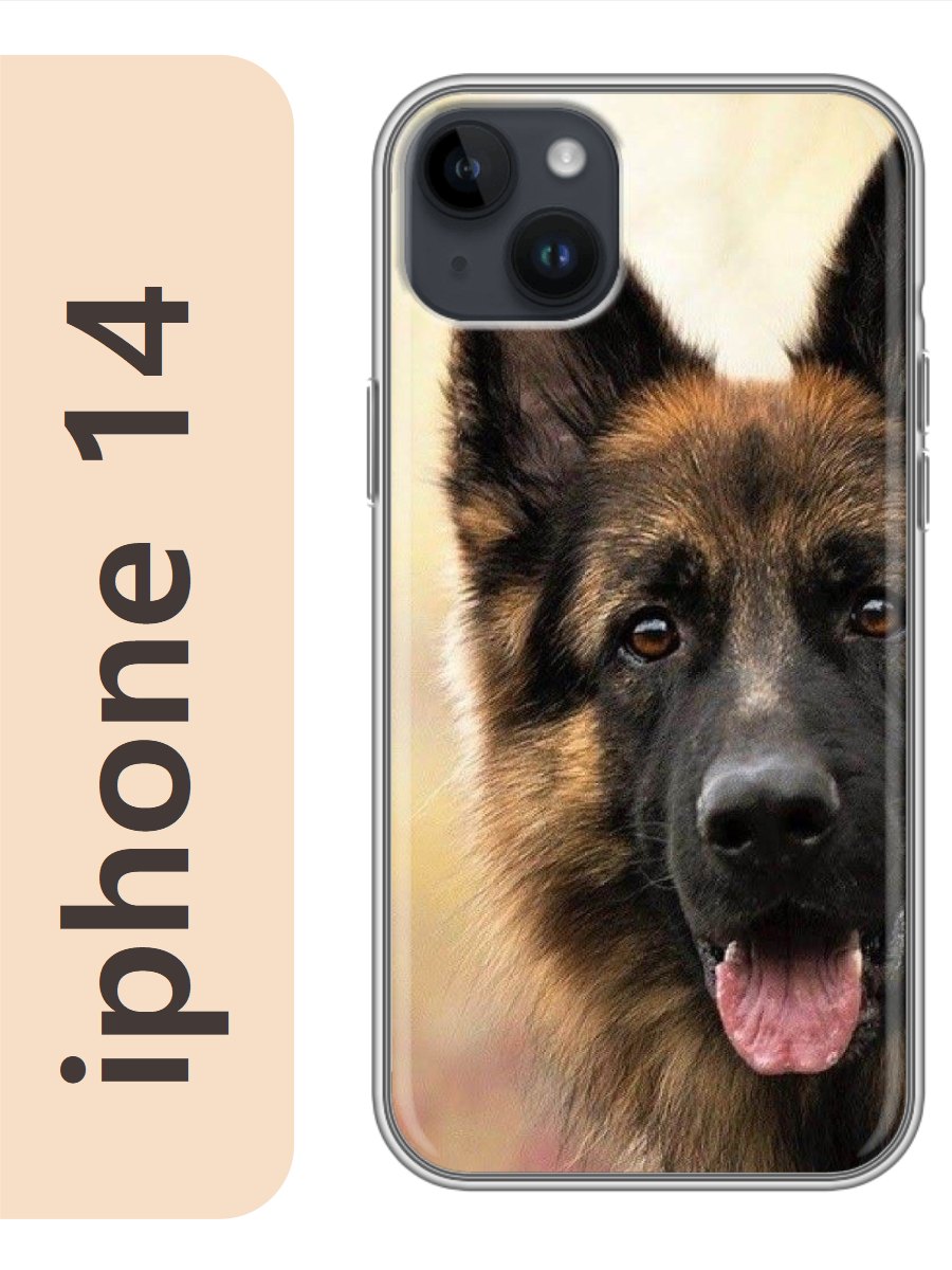 

Чехол на Apple Iphone 14 овчарка 811, Прозрачный, Iph14dogs
