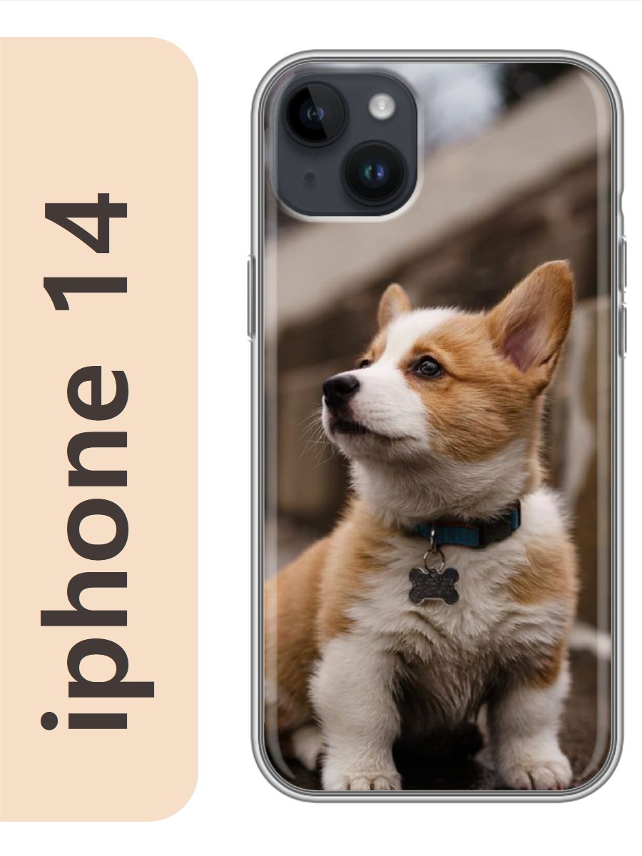 

Чехол на Apple Iphone 14 корги щенок 808, Прозрачный, Iph14dogs