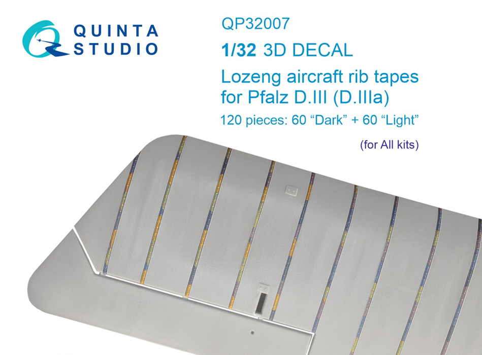 

QP32007 Лозенг киперные ленты Pfalz DIII-DIIIa для любых моделей, Однотонный