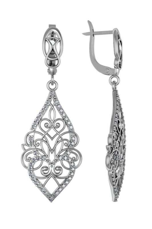 

Серьги женские из серебра ПРИВОЛЖСКИЙ ЮВЕЛИР 361539-FA11, фианит, 361539-FA11