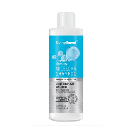

Мицеллярный шампунь для волос Compliment Bio-Protein+Keratin 400 мл