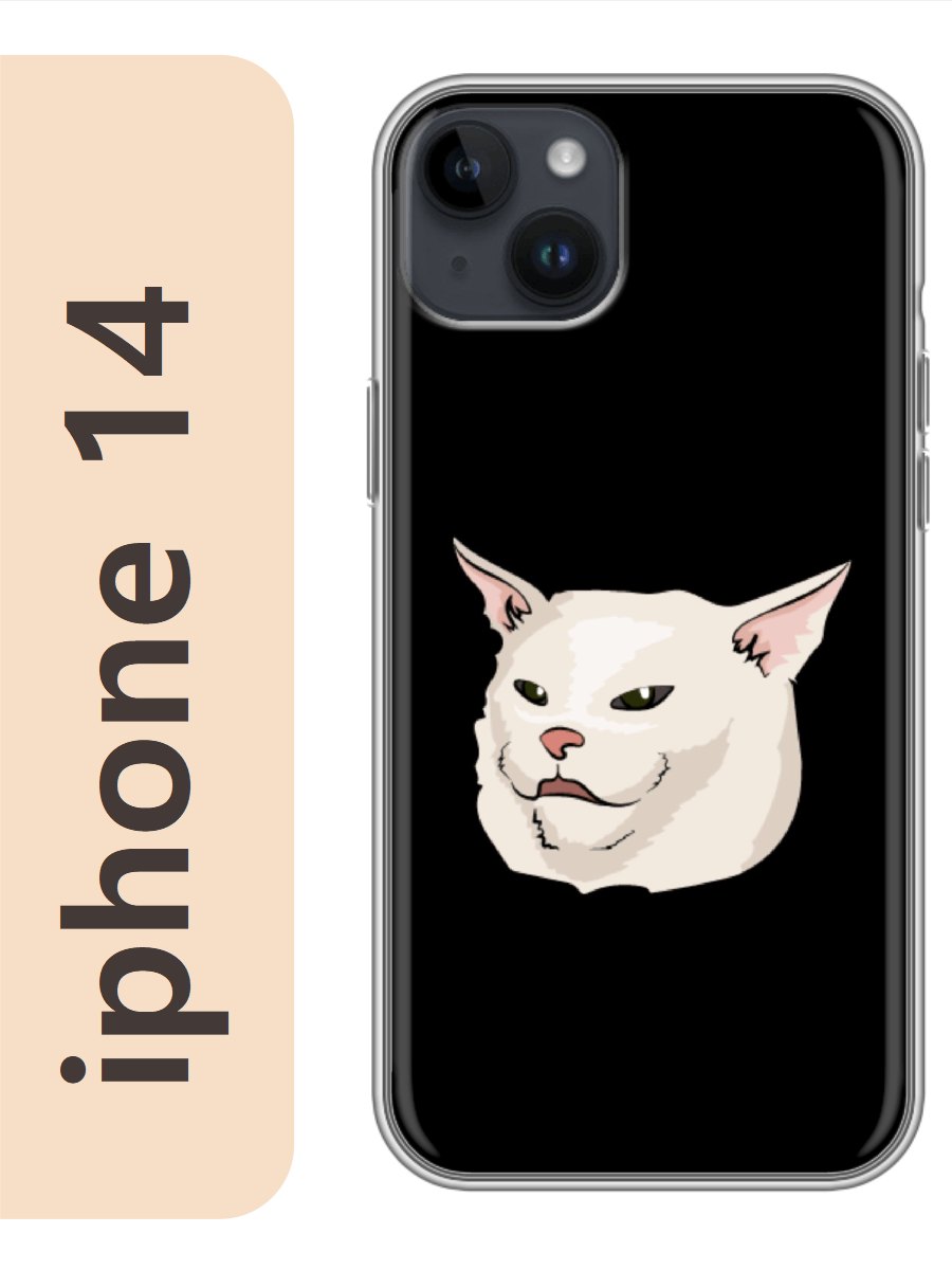 

Чехол на Apple Iphone 14 девушки и кот 712, Прозрачный, Iph14mems