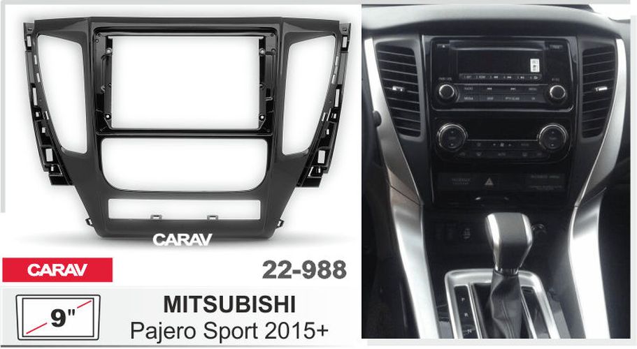 Рамка переходная CARAV 22-988 Mitsubishi Pajero Sport 2015-2021 MFB-9