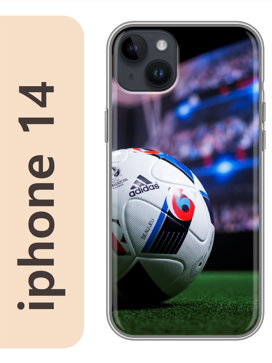 

Чехол на Apple Iphone 14 футбол 615, Прозрачный, Iph14spor