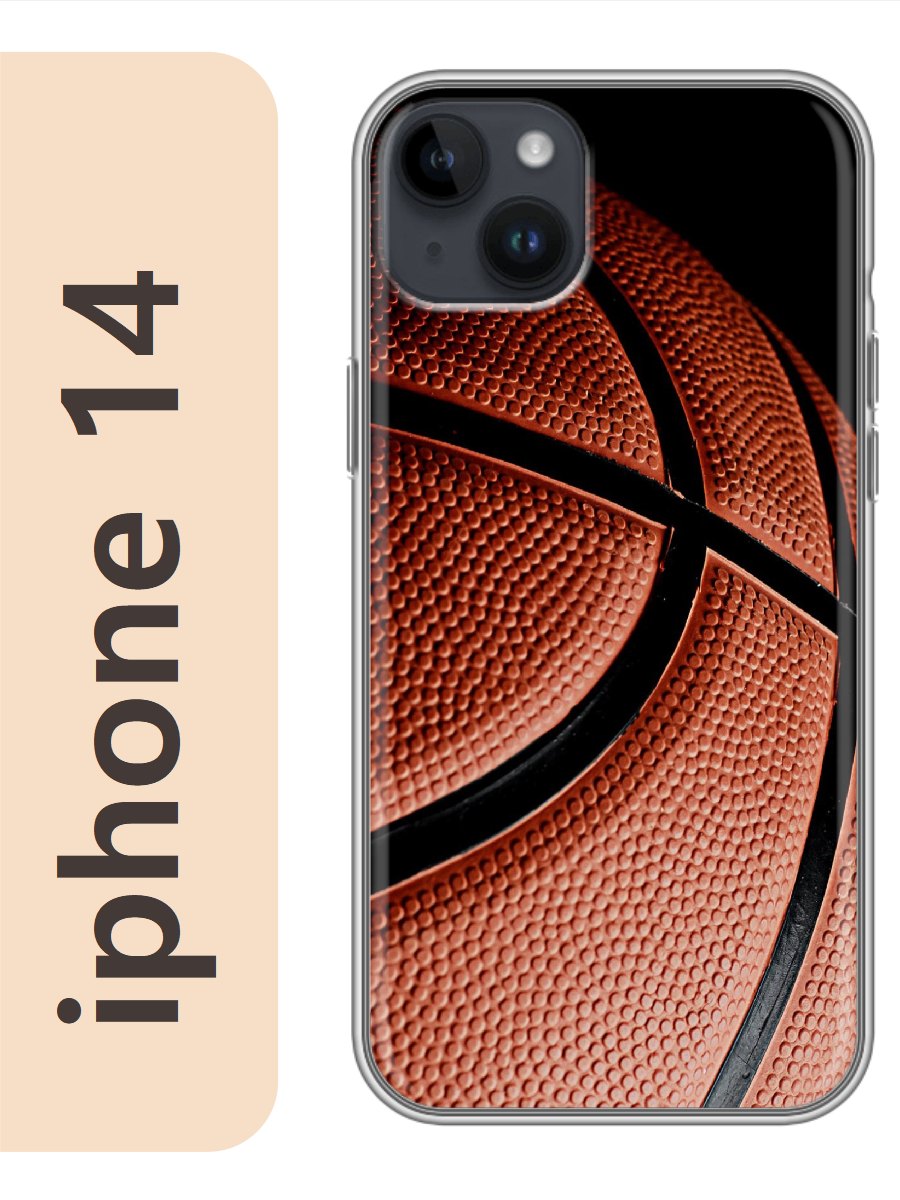 

Чехол на Apple Iphone 14 баскетбол 601, Прозрачный, Iph14spor