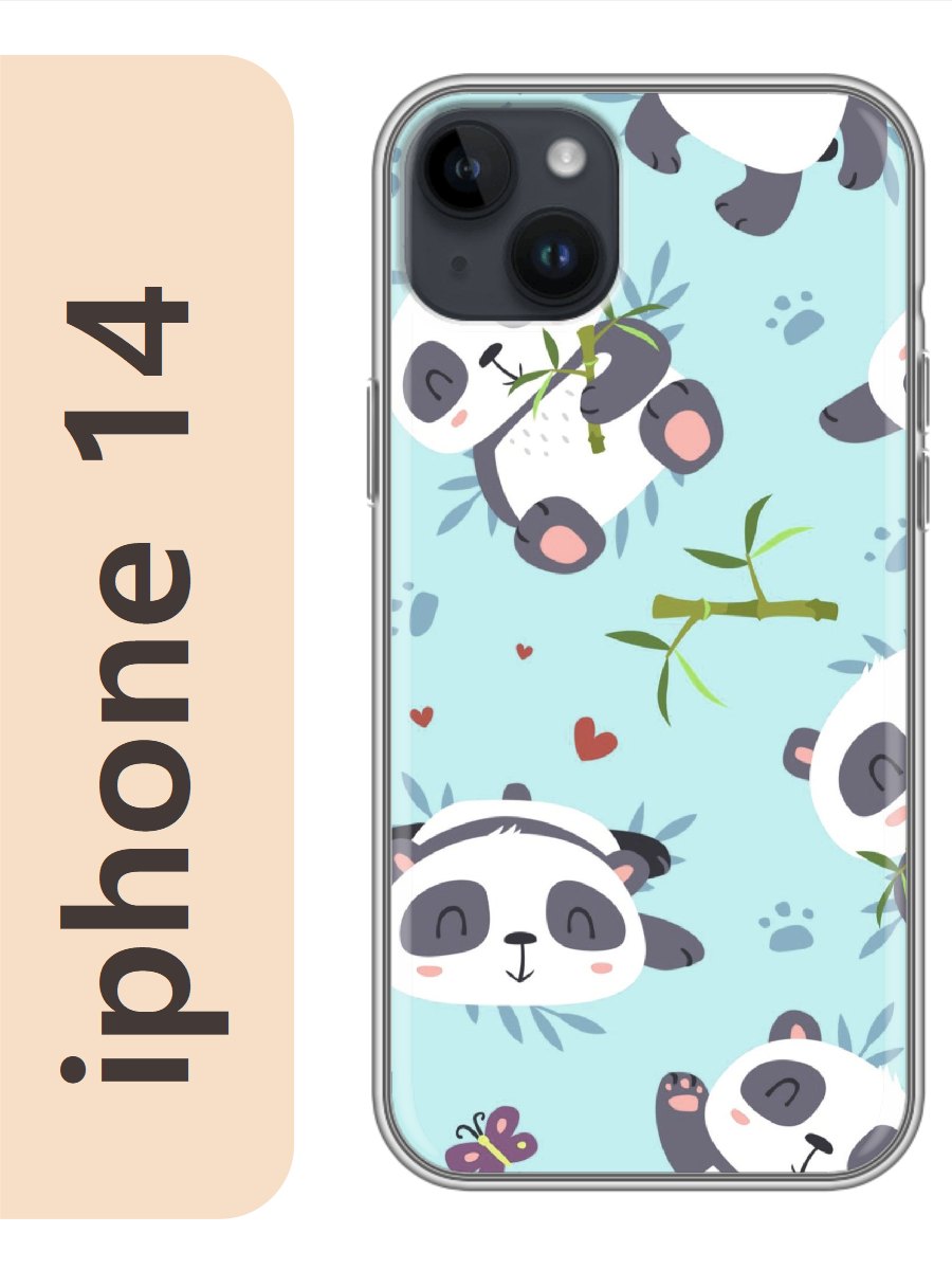 

Чехол на Apple Iphone 14 панда фон 517, Iph14fone