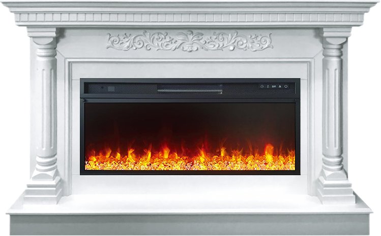 

Каминокомплект Sicilia - Белый (Ширина 1530мм) с очагом Vision 42 LED