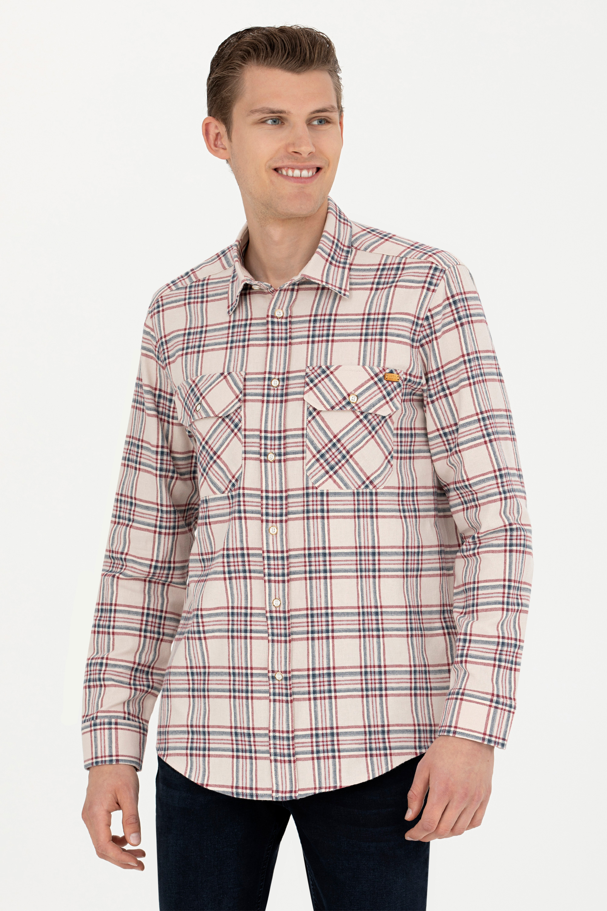 Рубашка мужская US POLO Assn G081SZ0040PUXI бежевая XL 4224₽