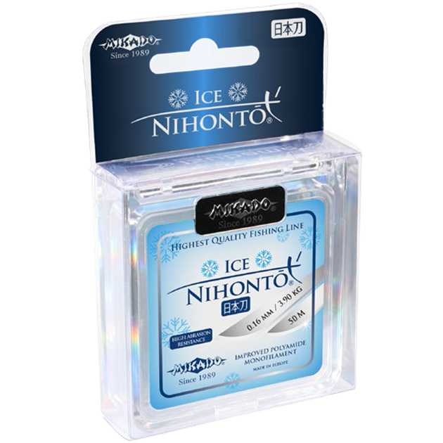 

Леска мононить Mikado NIHONTO ICE 0,20 (50 м) - 5.50 кг., Прозрачный, Nihonto Ice