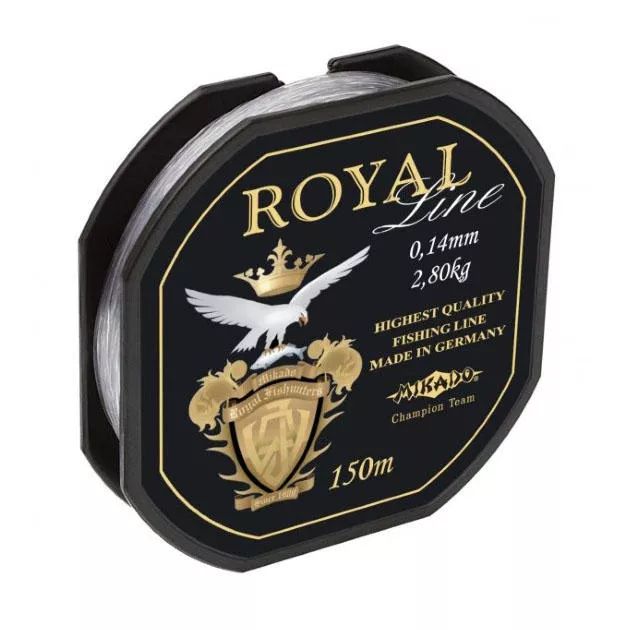 

Леска рыболовная Mikado ROYAL LINE 0,16 (150 м) - 3.90 кг., Прозрачный, Royal Line