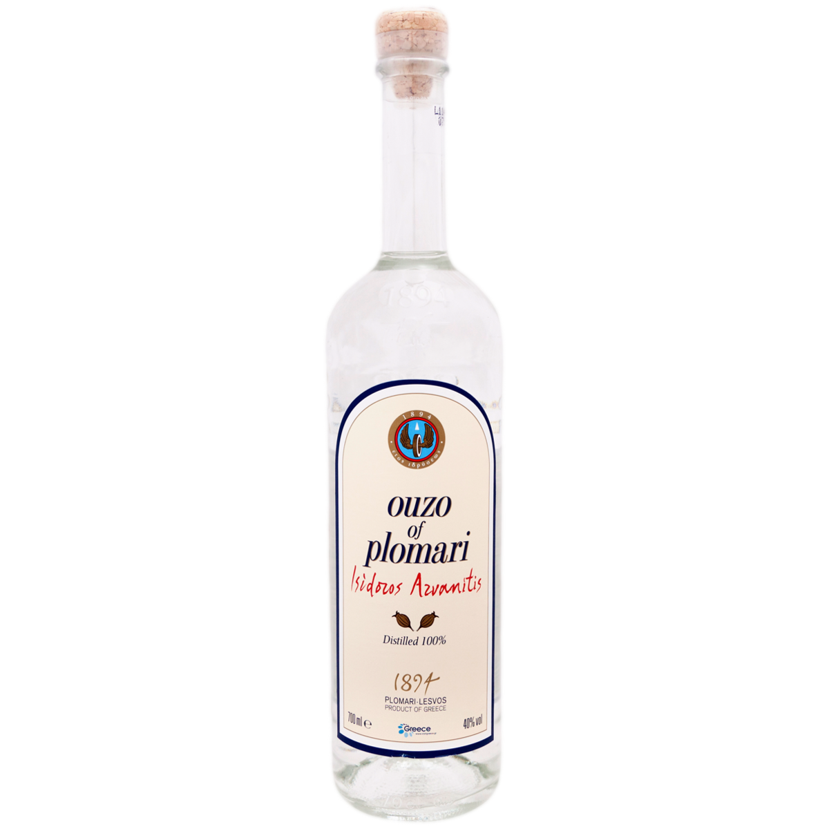 

Спиртной напиток Ouzo Plomari Isidoros Arvanitis 0,7 л в подарочной упаковке