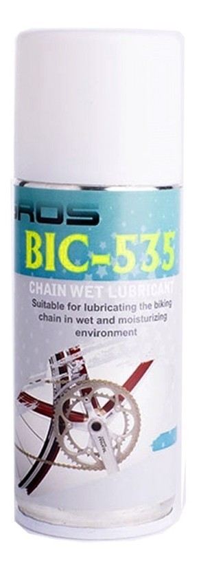фото Силиконовая смазка для цепи gros bic-535 wet для влажной погоды, аэрозоль 125 мл
