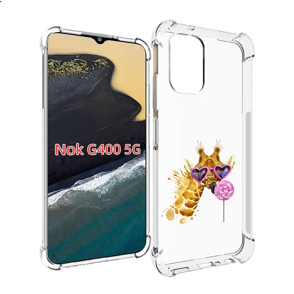 

Чехол MyPads акварельный жираф для Nokia G400 5G, Прозрачный, Tocco