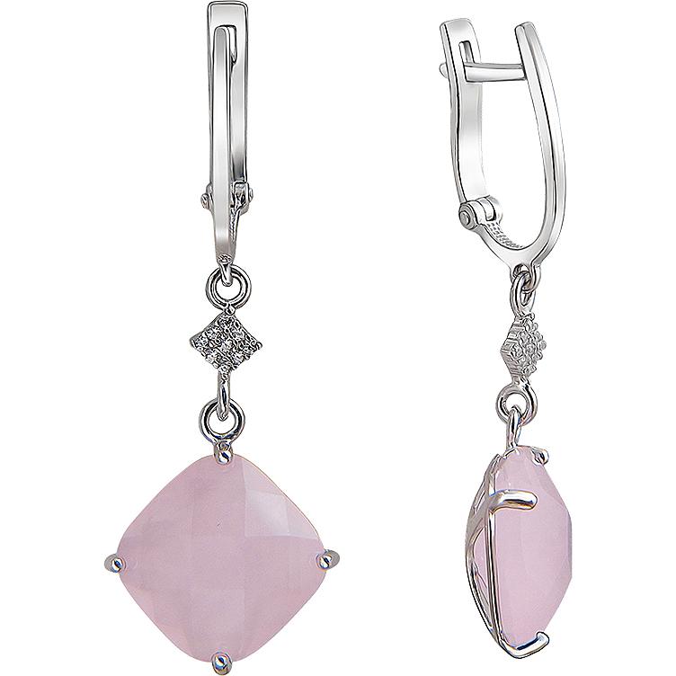 

Серьги женские из серебра Эстет 01С2511142-1, стекло/фианит, 01С2511142-1