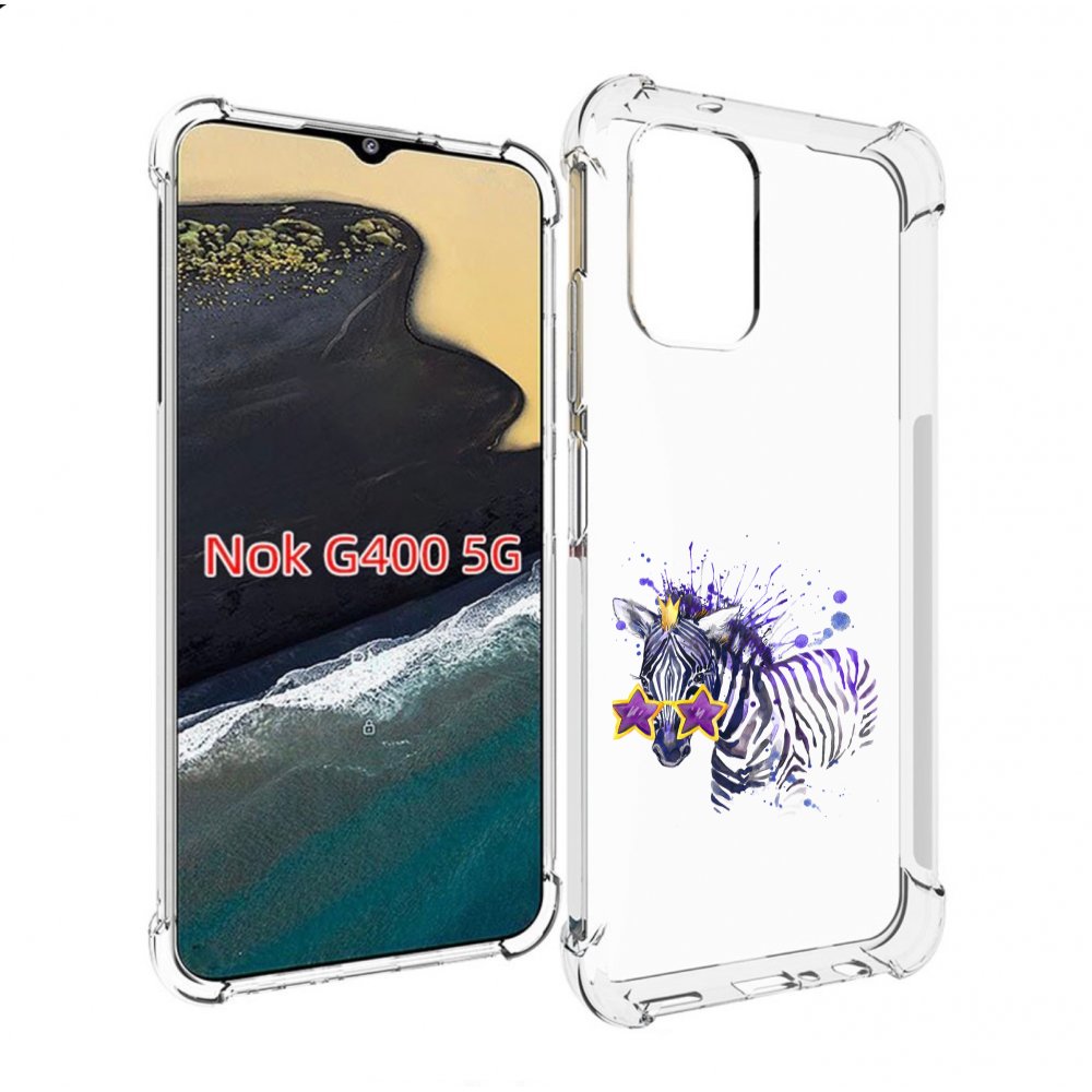 

Чехол MyPads акварельная зебра для Nokia G400 5G, Прозрачный, Tocco