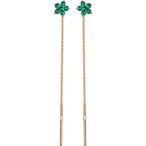 

Серьги женские из золота Эстет 01С216164-3, фианит, 01С216164-3