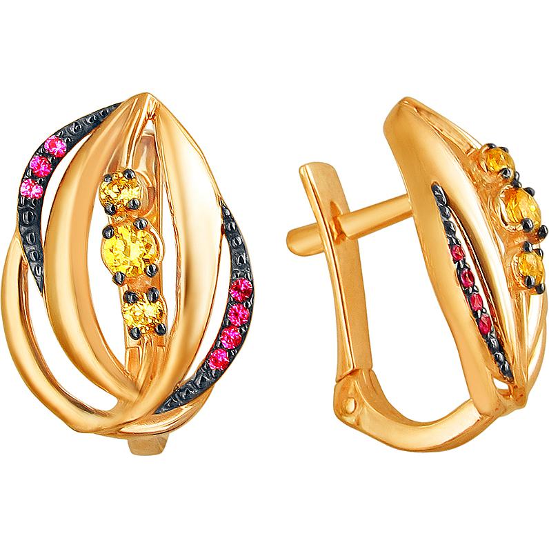 

Серьги женские из золота Эстет 01С2111828ЧР-1, корунд/цитрин, 01С2111828ЧР-1