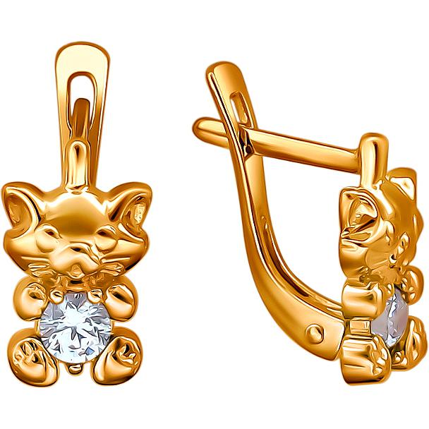 

Серьги женские из золота Эстет 01С1111666, фианит, 01С1111666