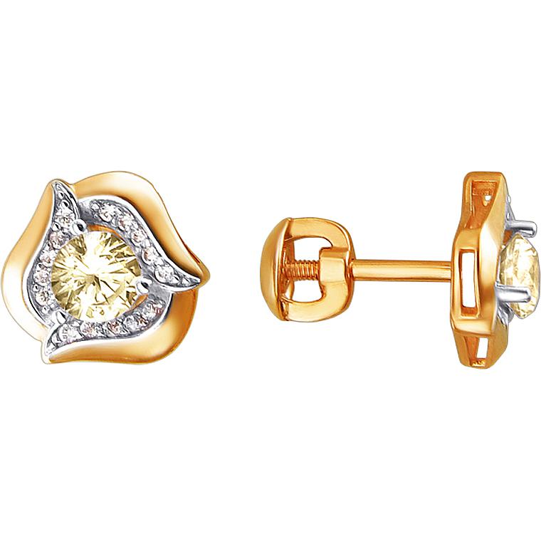 

Серьги женские из золота Эстет 01С2111475Р-4, фианит, 01С2111475Р-4