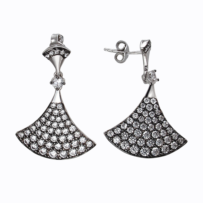

Серьги женские из серебра Эстет 01С1510236Ч, фианит, 01С1510236Ч