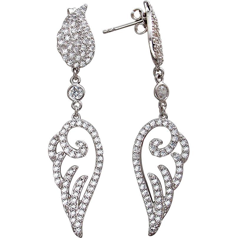 

Серьги женские из серебра Эстет 01С1510187, фианит, 01С1510187