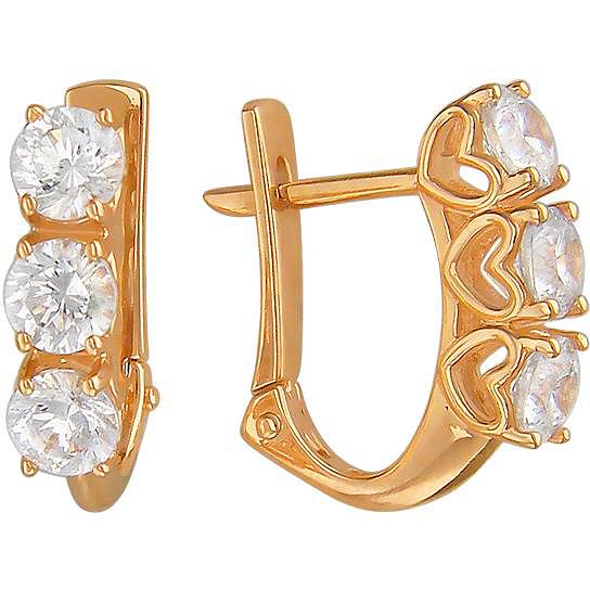 

Серьги женские из золота Эстет 01С119302Ф, фианит, 01С119302Ф