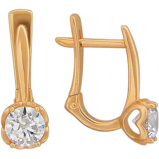 

Серьги женские из золота Эстет 01С119297Ф, фианит, 01С119297Ф
