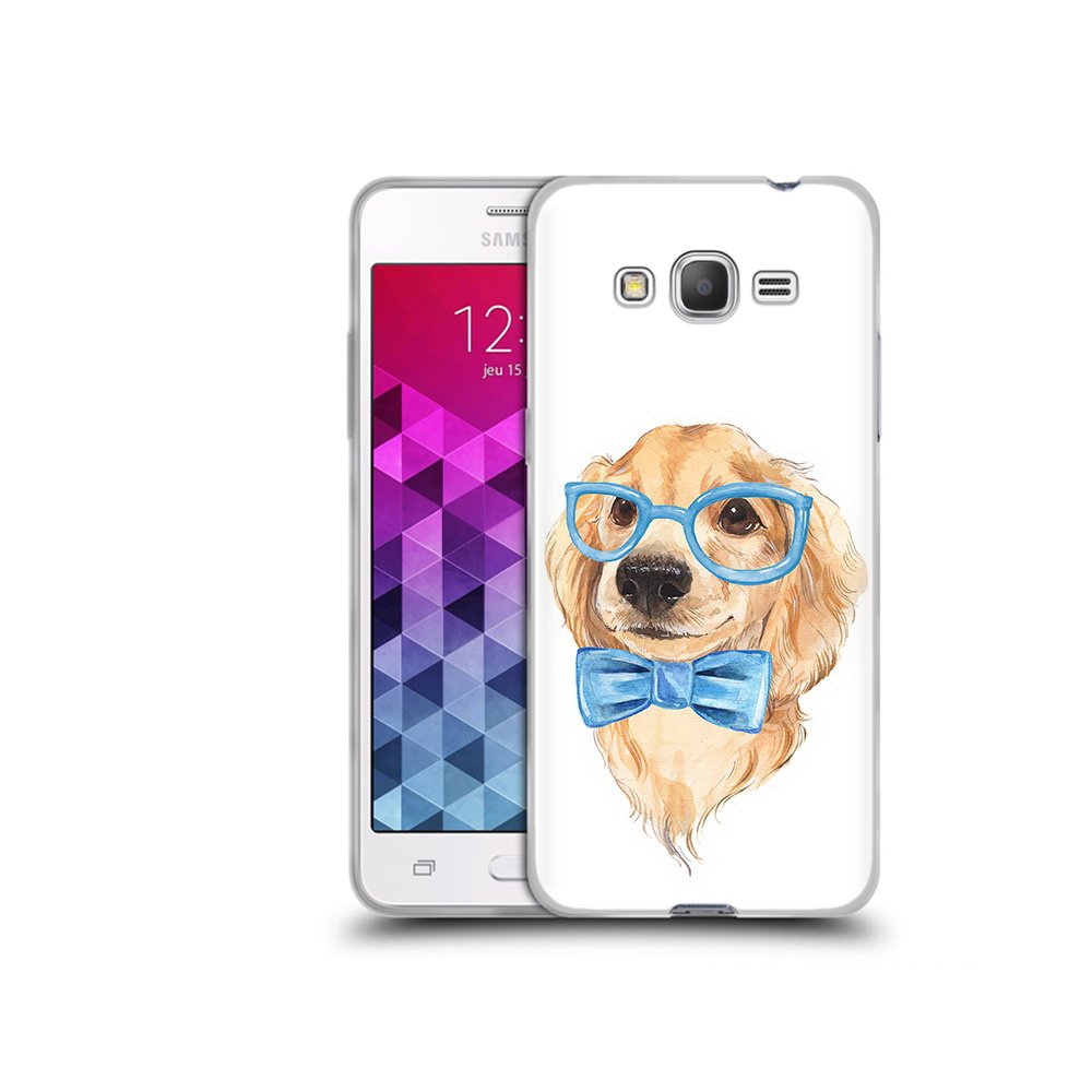 

Чехол MyPads Tocco для Samsung Galaxy Grand Prime Собака интеллигент, Прозрачный, Tocco