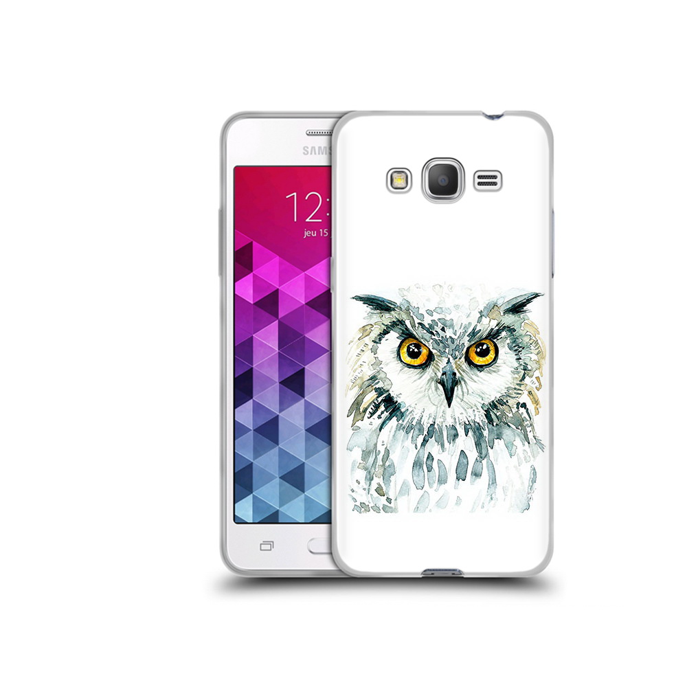 

Чехол MyPads Tocco для Samsung Galaxy Grand Prime Серьезная сова, Прозрачный, Tocco