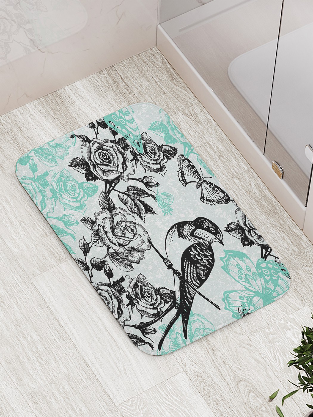 

bath_66168 Коврик противоскользящий для ванной, сауны, бассейна, 77х52 см