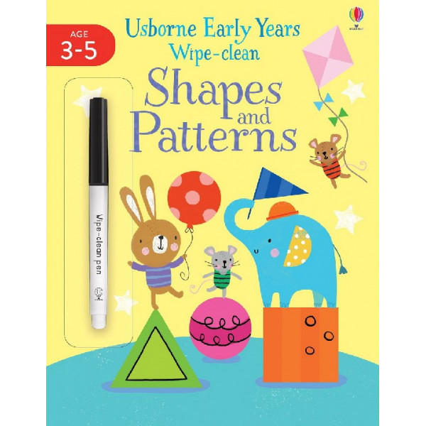 фото Wipe-clean shapes and patterns usborne