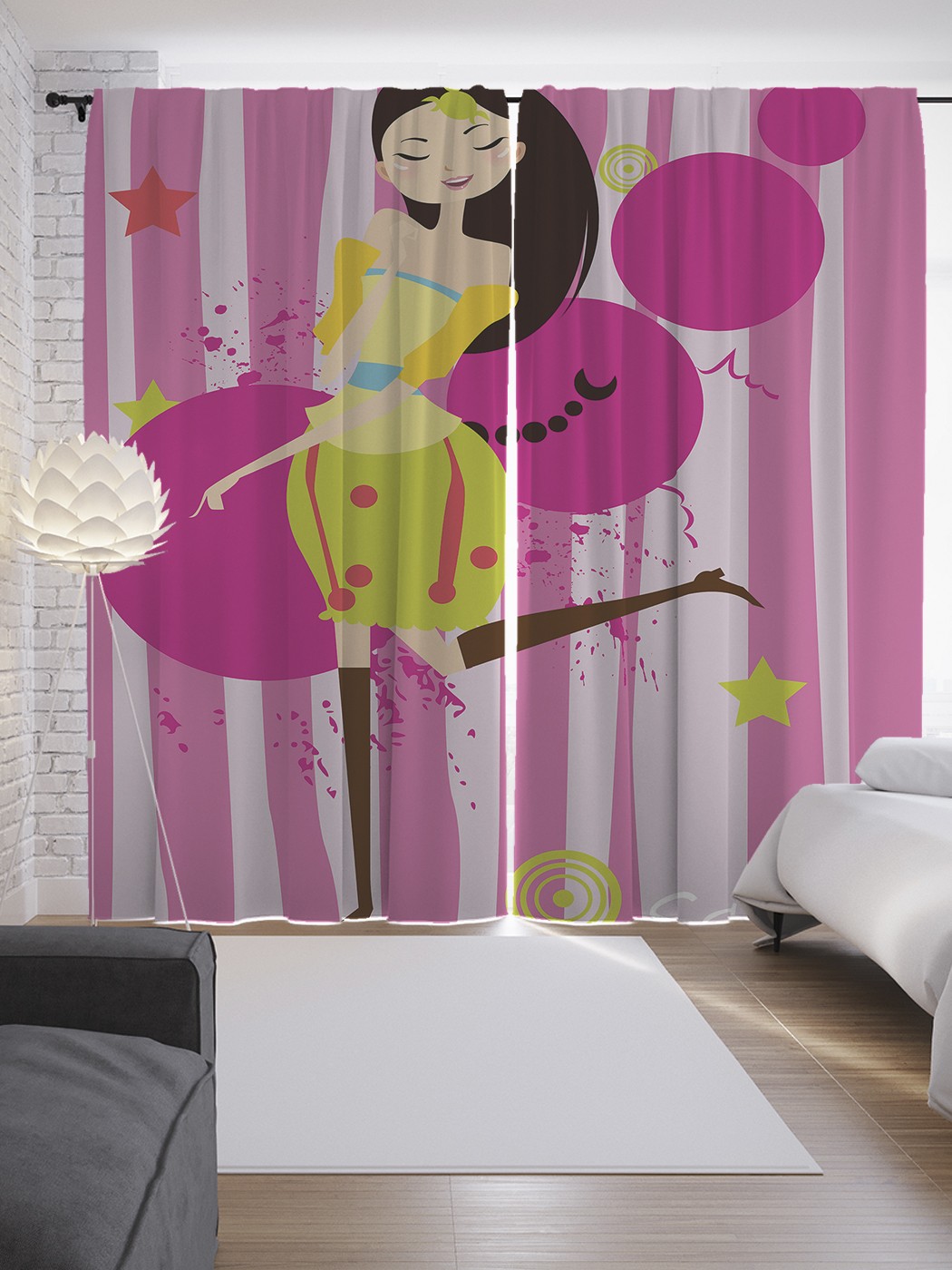 

Шторы JoyArty с фотопечатью "Девушка Скорпион" из сатена, 290х265 см, Девушка Скорпион