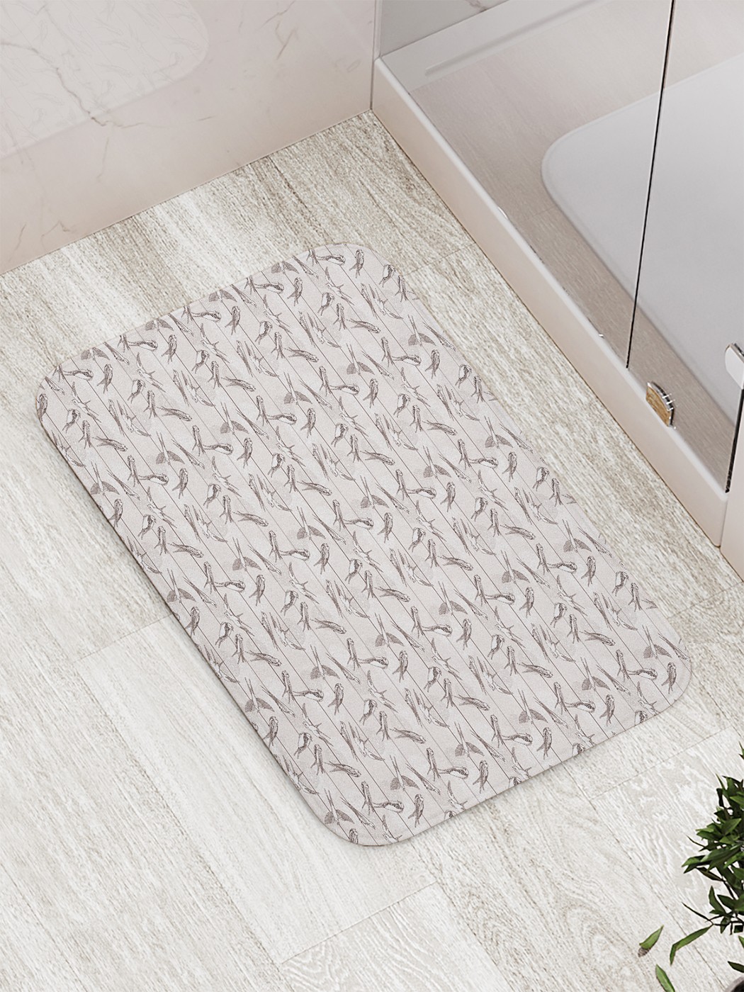 

bath_66156 Коврик противоскользящий для ванной, сауны, бассейна, 77х52 см
