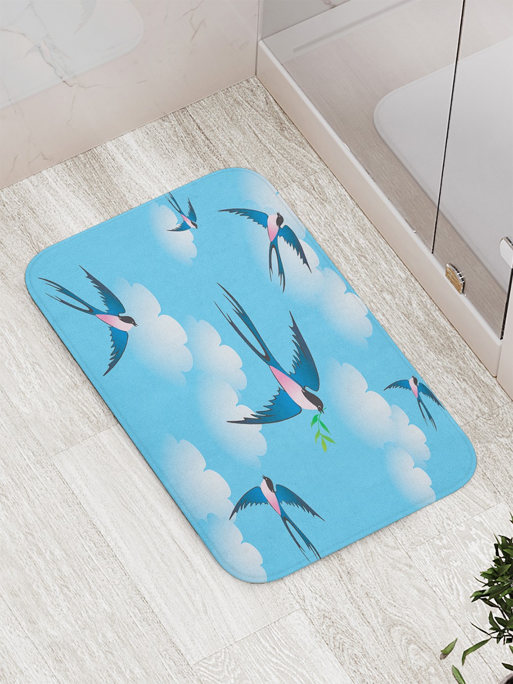 

bath_66147 Коврик противоскользящий для ванной, сауны, бассейна, 77х52 см