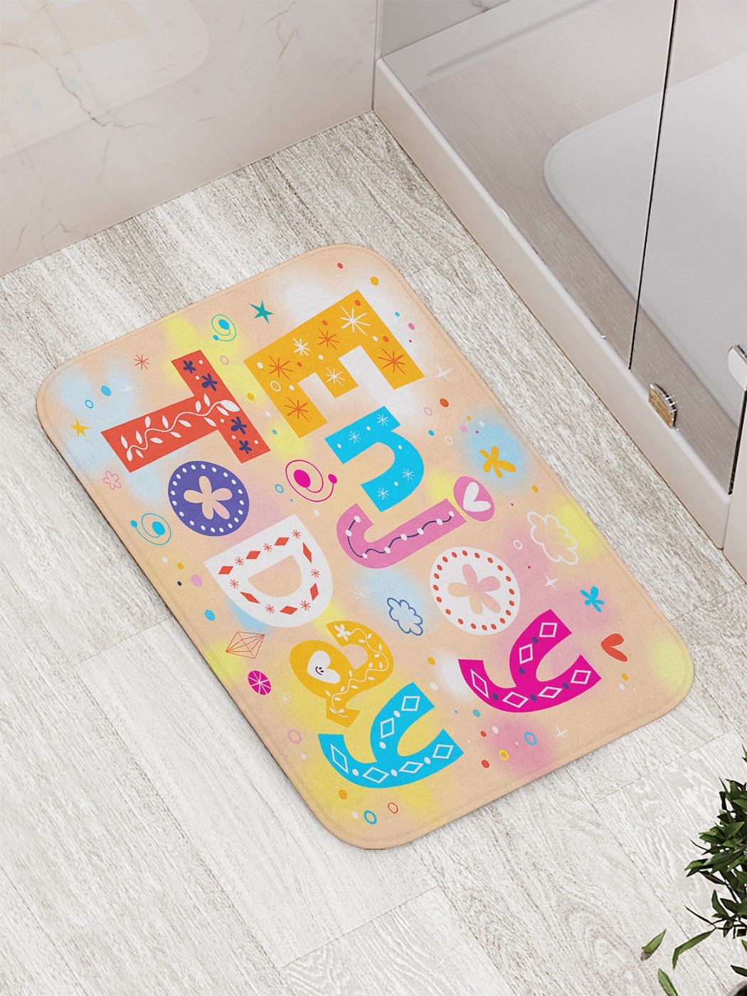 

bath_66083 Коврик противоскользящий для ванной, сауны, бассейна, 77х52 см