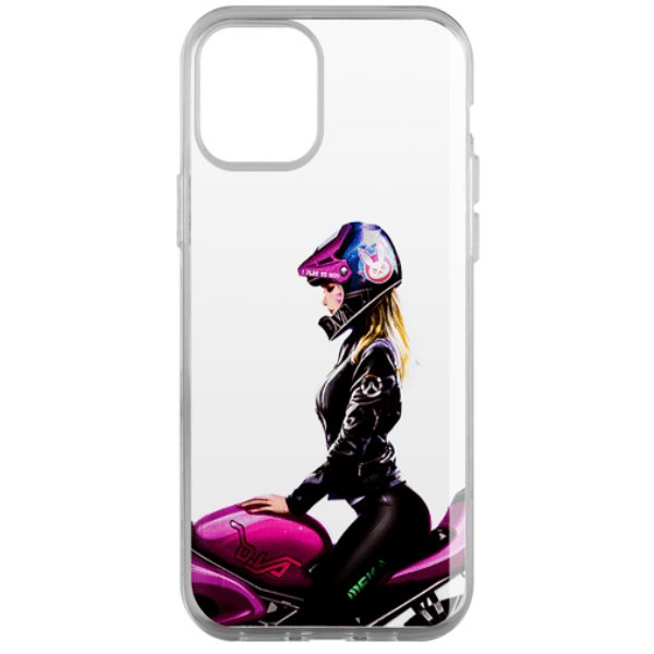 фото Чехол для iphone 12 mini tpu 1.2 мм с принтом "girl on the bike" nobrand