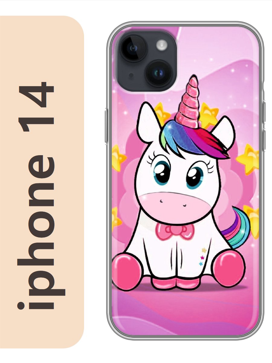 

Чехол на Apple Iphone 14 единорог 493, Прозрачный, Iph14erog